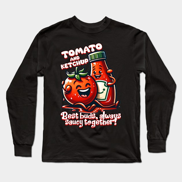 tomato and ketchup Long Sleeve T-Shirt by AOAOCreation